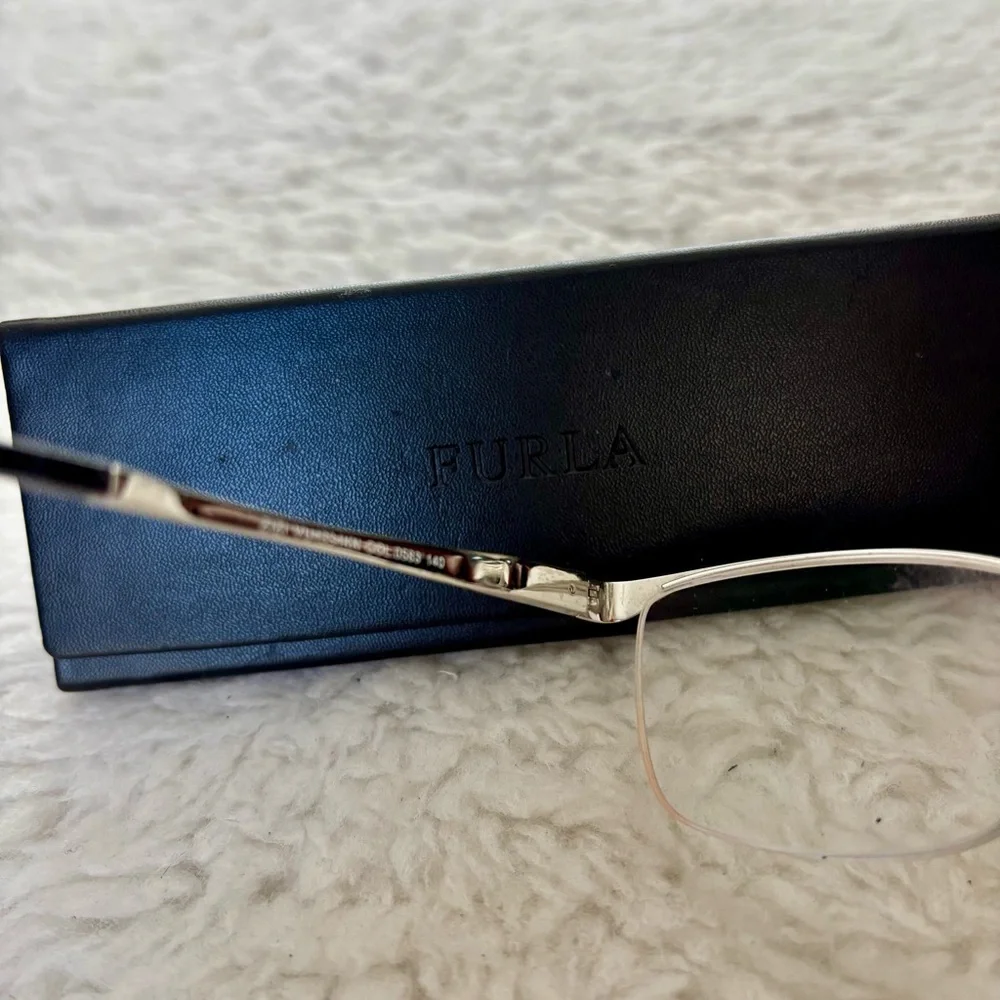 Furla Women's Black Half-Rim col.0583 Glasses Frame Only w/ case
